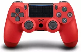 Žaidimų pultelis Games World PS4 Doubleshock 4 V2 bevielis žaidimų pultelis / valdiklis, raudonas, skirtas PS4 / PS5 / Android / iOS