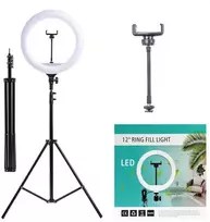 Žiedinė lempa 10" su trikojiu stovu