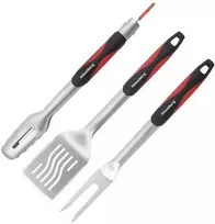 Rinkinys Grilio rinkinys, 3 dalys, nerūdijantis plienas, plastikinė rankena, Klausberg, kb-7899
