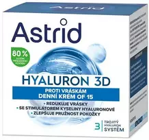 Astrid Dieninis veido kremas nuo raukšlių SPF 15 su hialurono 3D, 50 ml