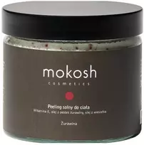 Mokosh Cosmetics kūno šveitiklis su druska, spanguolių druska, kūno šveitiklis spanguolių 300g
