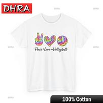 Volleyball Shirt, Peace Love Volleyball Sport Lover Volleyball Fan Tie Dye Shirt Classic Minimalist Cute Tee Shirt Trippy Hip S įvairiaspalvis