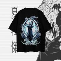 Jujutsu Kaisen Geto Suguru Back Print T-Shirt Men Women Anime Graphic Cotton Short Sleeve Streetwear Tee S įvairiaspalvis