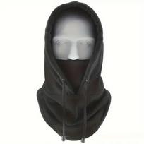 Outdoor Winter Thermal Fleece Balaclava Scarf Ski Face Mask Neck Warmer Snood Hood Hat Windproof Cold Warm Riding Cap Sports juoda