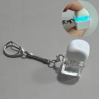 Keyboard Keychain Fidget Toy Bun Keycap Fidget Clicker Key Chain Decompression Toys Cute Steamed Bun Stress Relief Gifts
