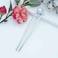 New Metal Pearl U-shaped Hairpins Women Simple Black Color Hair Clip Pins Bun Hair Sticks Wedding Hair Jewelry Accessories