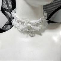Lolita Cosplay Choker Necklace Sexy Cat Girl Bow Collar Anime Kitten Ears Role Play Costume Accessory Party Jewelry Kawaii Gift