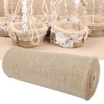 Wide Burlap Roll Reusable Jute Fabric Fabric Hessian Ribbon  Party Supplies
