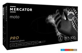 Mercator Moto Black 100 Szt. Rozmiar Xl Rękawice Nitrylowe, Bezpudrowe, Czarne