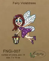 Embroidery Craft Magiškas siuvinėjimo rinkinys Fėja violetine suknele