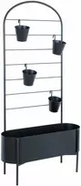Home4You Gėlių stovas DEIA 70,5x26xH137cm Juoda
