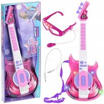 Gitara Rockowa Elektryczna Świecąca Okulary Z Mikrofonem Dla Dzieci