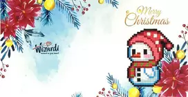 Wizardi Cards Deimantinės mozaikos kalėdinis atvirukas – rinkinys su kristalais