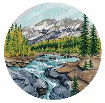 Oven Kryželių siuvinėjimo rinkinys „Johnston Canyon“, 20×20, 25 spalvų, 16 ct