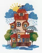 Oven Beldizart Kryželiu siuvinėjimo rinkinys „Rain store“ S1509