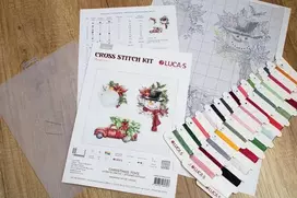 luca S Žaislų kryželiu siuvinėjimo rinkinys Kalėdiniai žaislai SJK037