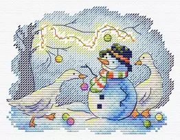 MP Studia Beldizart Kryželiu siuvinėjimo rinkinys "Snow Fun" SM-736