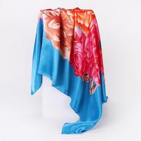 Turban Printed Silk Scarf Silk Square Scarf 90cm Large Square Scarf Ladies Sun Protection Shawl Scarf 90*90cm
