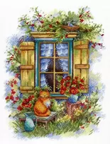 MP Studia Beldizart Kryželiu siuvinėjimo rinkinys "Kaimo idilė" 26x19 cm SNV-796