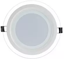 12W 4000K LED Panelė Apvali Stikliniu Rėmeliu natūrali Balta Šviesa