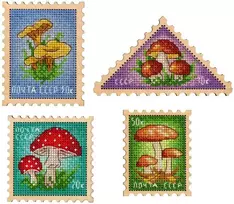 MP Studia Beldizart Kryželiu ant medinio pagrindo "USSR stamps. Magnets" SO-115