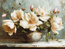 luca S Siuvinėjimo kryželiu rinkinys "Paslaptingosios magnolijos" 42x32cm SB707