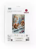 luca S Siuvinėjimo kryželiu rinkinys "Voveraičių džiaugsmas" 21x32cm SBU5064