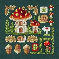 MP Studia Beldizart Kryželio siuvinėjimo rinkinys "Mini Sampler. Musmirės namelis" SNV-944