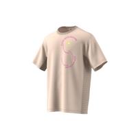 Adidas X Stella McCartney Bendro Prekės Ženklo Logotipo Siuvinėtas Spaudinys Apvalus Kaklas Trumpomis Rankovėmis Marškinėliai Unisex Viršutiniai Drabužiai Magiški-Šviesiai Rudi IA7709 M
