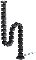 NEOMOUNTS CABLE SPINE ORGANIZER FOR SIT/STAND DESK FRAMES, MAGNET MOUNTED, Juodas
