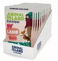 Šunų Maistas - ANIMAL ISLAND Everyday ėriena Drėgnas Šunų Maistas su Aviena, 10x150 g