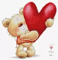 luca S Kryželiu siuvinėjimo rinkinys "Big Heart" 18x19cm SB1422