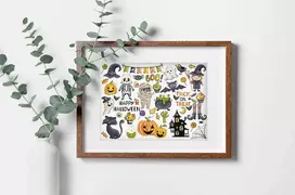Letistitch Kryželiu siuvinėjimo rinkinys „Halloween Sampler“ 38x27m SLETIL8225