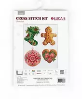 luca S Kalėdiniai žaislai ant plastikinio drobės "Žiemos dekoracijos" 10x12cm SJK043