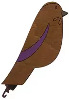 Siūlų vėrimo adata. Paukštis violetinis KF070/1-3