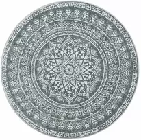 SONGMICS HOME Apvalus kilimas 120 cm Boho stiliaus antracito pilkos spalvos