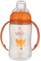 CANPOL 56/512 Treniruočių puodelis su minkštu snapeliu 320ml CUTE ANIMALS oranžinė
