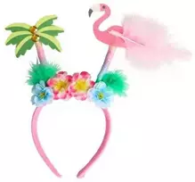 Hisabjoker Ab Havajietiška plaukų juosta, palmė ir flamingas