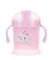 CANPOL 31/300 Neišsiliejantis puodelis 200ml Bunny & company rožinis