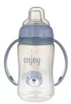 CANPOL 56/512_blu2 Treniruočių puodelis su minkštu snapeliu 320 ml MIELI GYVŪNAI