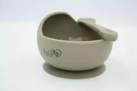 BABY 01178 Silikoninis dubuo su siurbtuku ir šalavijų šaukštu