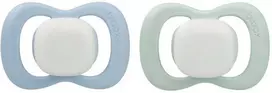 B.BOX BB300708 Simetriškas silikoninis čiulptukas 0-6m 2 vnt švyti tamsiai mėlyna/šalavijas