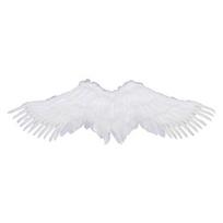 Angel Wing vyrams Moterų rankų darbo plunksnų sparnai Cosplay kostiumo rekvizitas Helovino vakarėlio scenos šou aksesuaras S balta