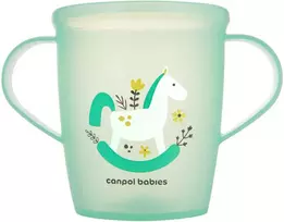 CANPOL BABIES puodelis su rankenėlėmis mažyliams, žalias spalvos, 250 ml, 2/101_gre