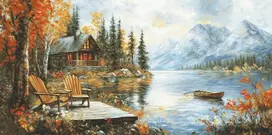 luca S Kryželiu siuvinėjimo rinkinys „Auksinio sezono atgarsiai“ 70x35cm SB716