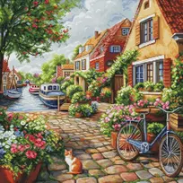 luca S Siuvinėjimo kryželiu rinkinys Summer Splendor 35x35cm SBU5078