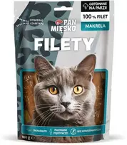 Kačių Priedas - PAN MIĘSKO Skumbrės Filė 100g Hipoalerginė Be Grūdų