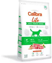 Šunų Maistas - CALIBRA Dog Life Suaugusiųjų Vidutinio Dydžio Veislės Aviena 2.5kg 27% Baltymų