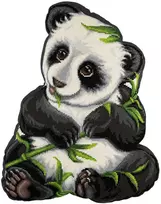 Panna Klart Mielas kryželiu siuvinėjimo rinkinys pagalvei „Mano Panda“