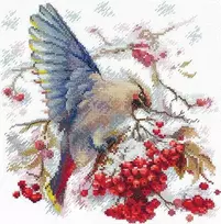 Andriana Beldizart Kryželių siuvinėjimo rinkinys "Waxwing" 19x19,5 cm SANS-72